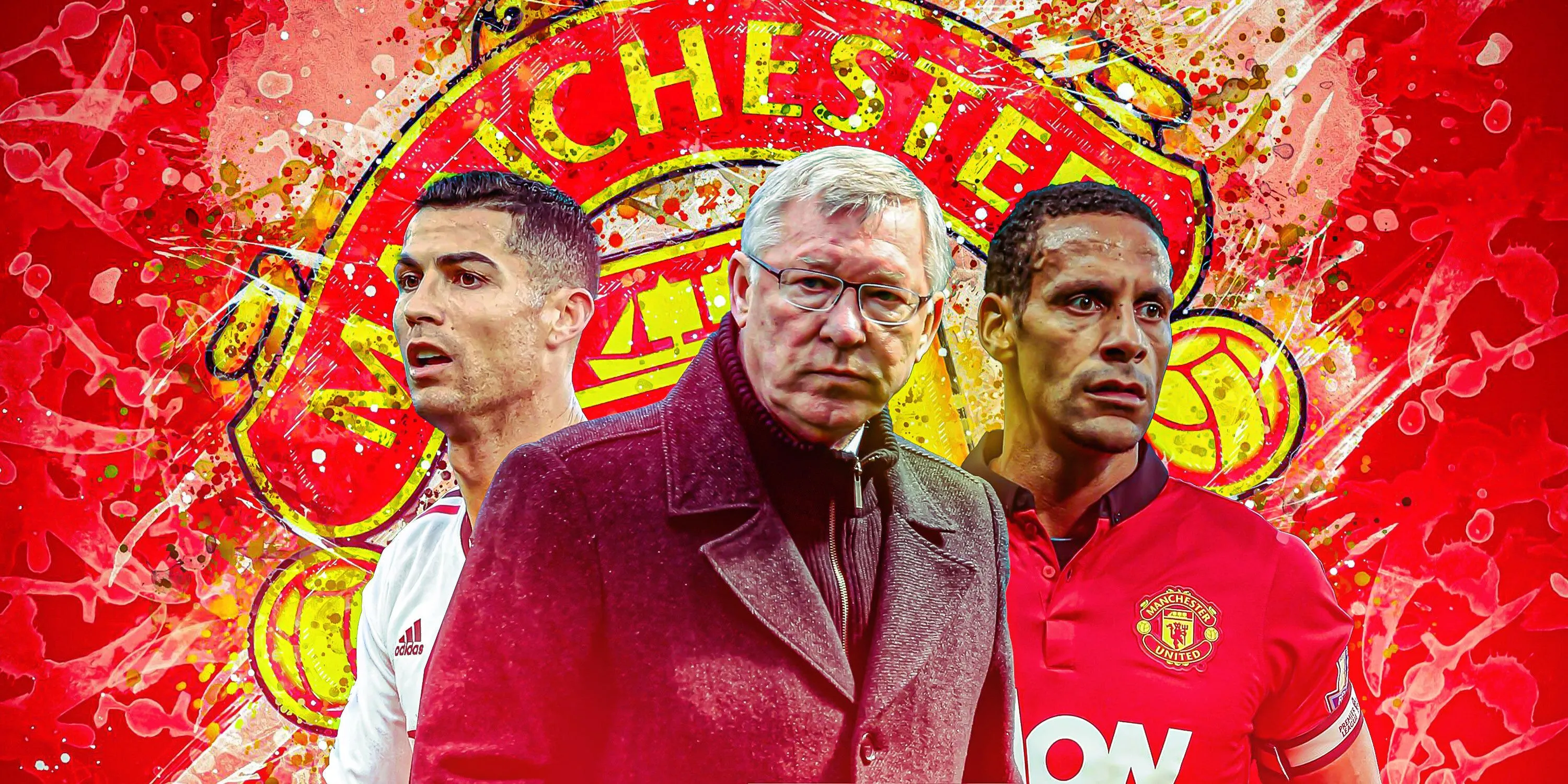 Các huyền thoại Manchester United như Sir Alex Ferguson và Cristiano Ronaldo