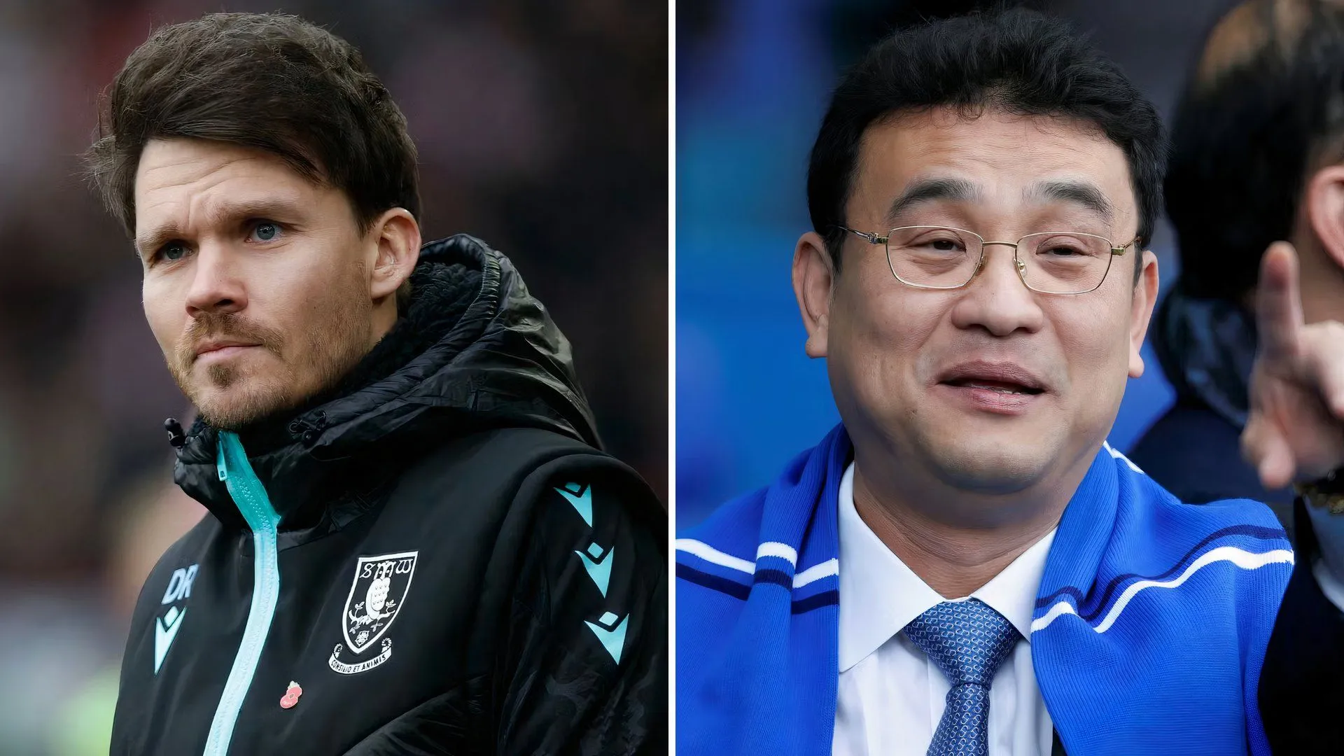Danny Rohl và chủ tịch Dejphon Chansiri của Sheffield Wednesday trong một cuộc trao đổi