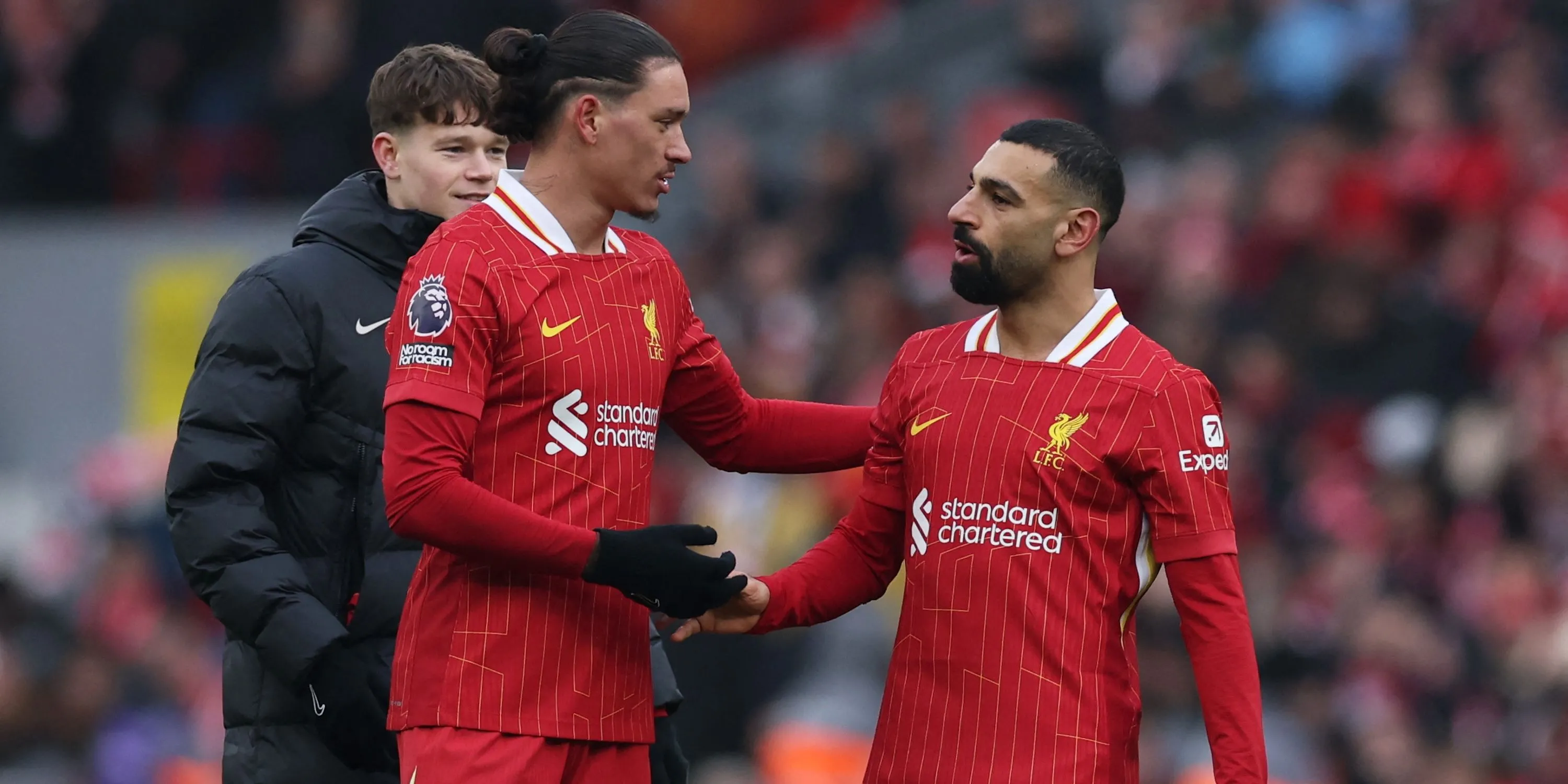 Darwin Nunez và Mohamed Salah ăn mừng, Liverpool cần thêm hỏa lực bên cạnh tiền đạo Ai Cập
