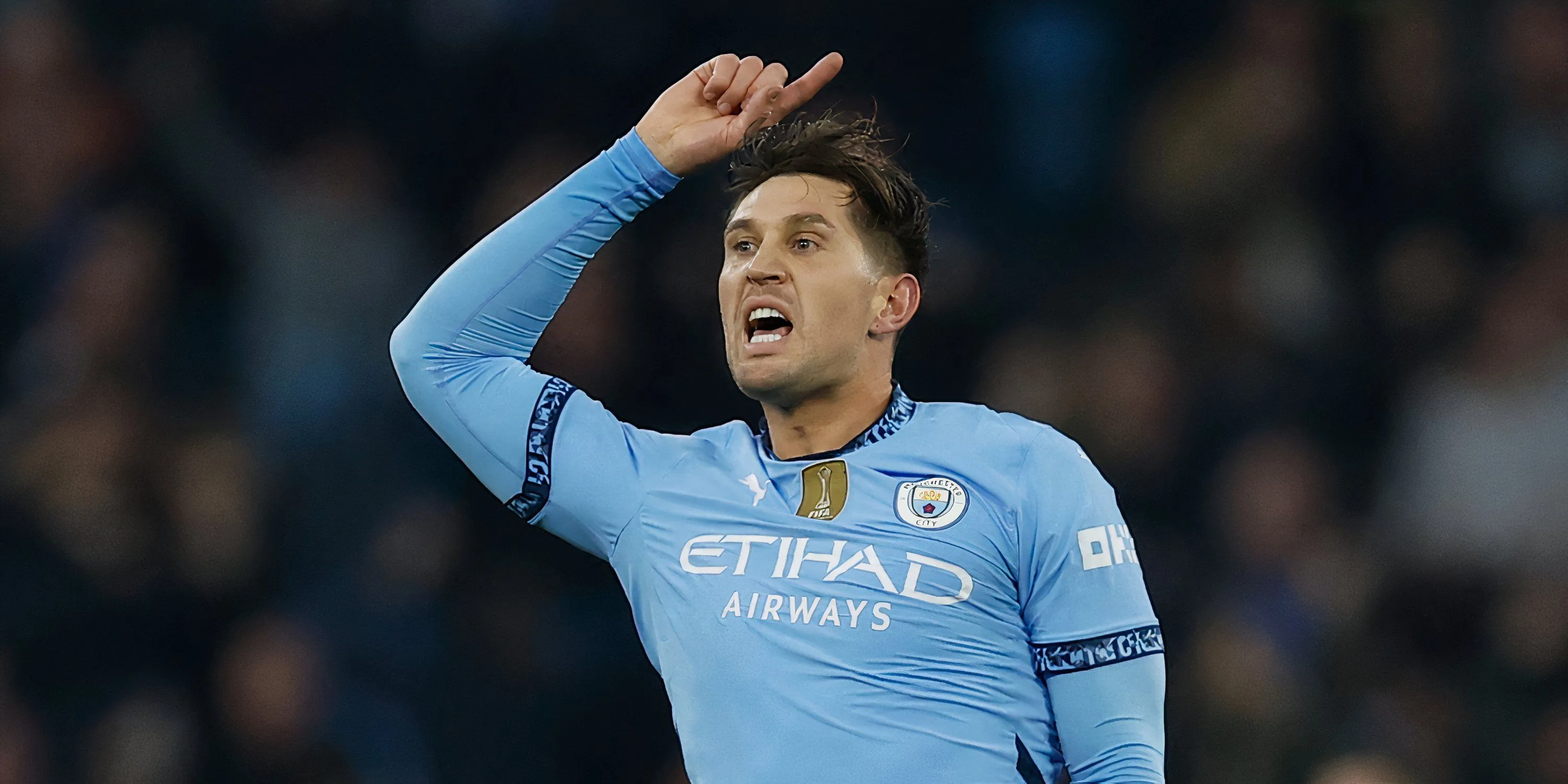 John Stones trong màu áo Manchester City tại giải Ngoại hạng Anh.