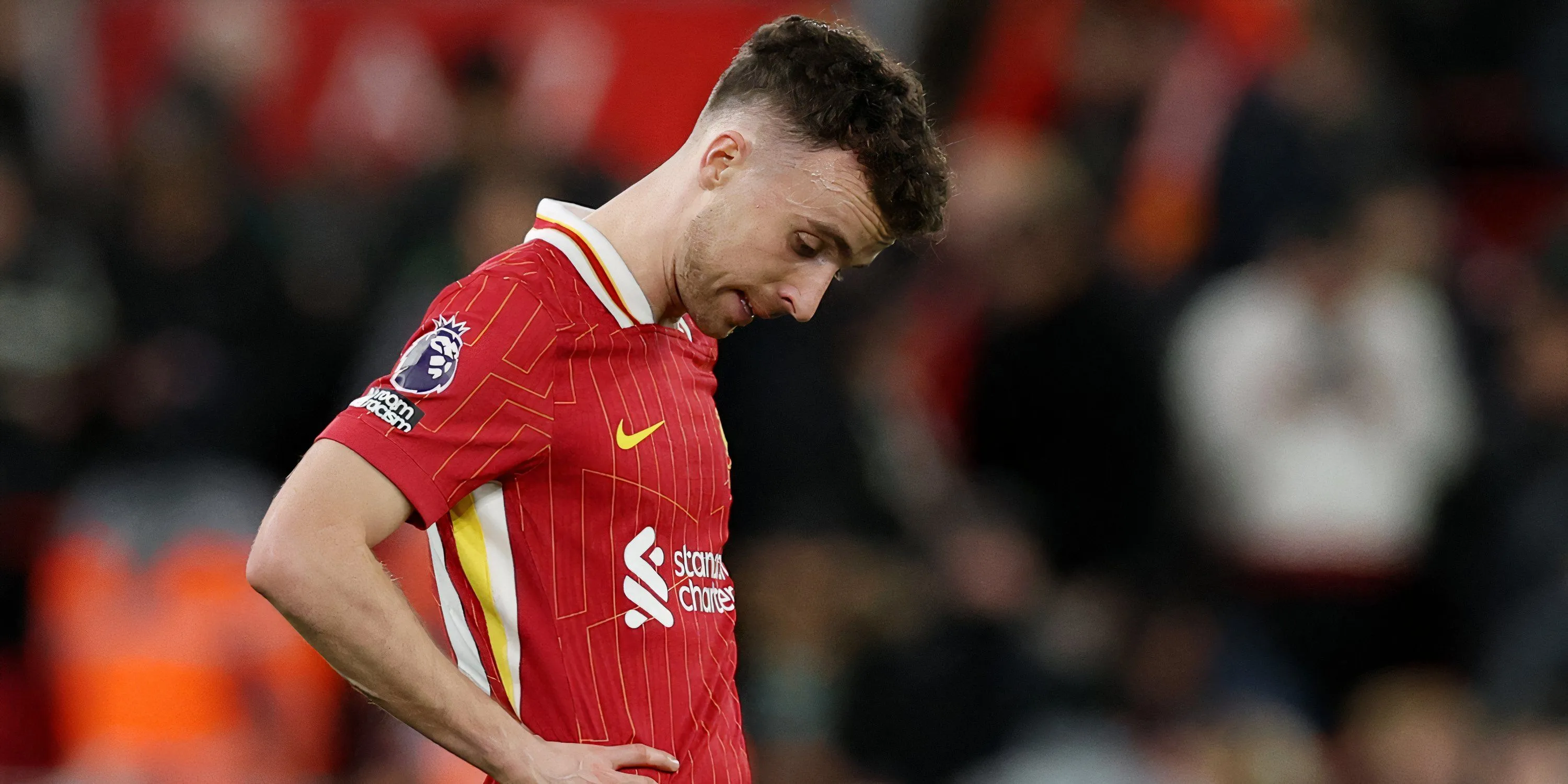 Tiền đạo Liverpool Diogo Jota trong một trận đấu