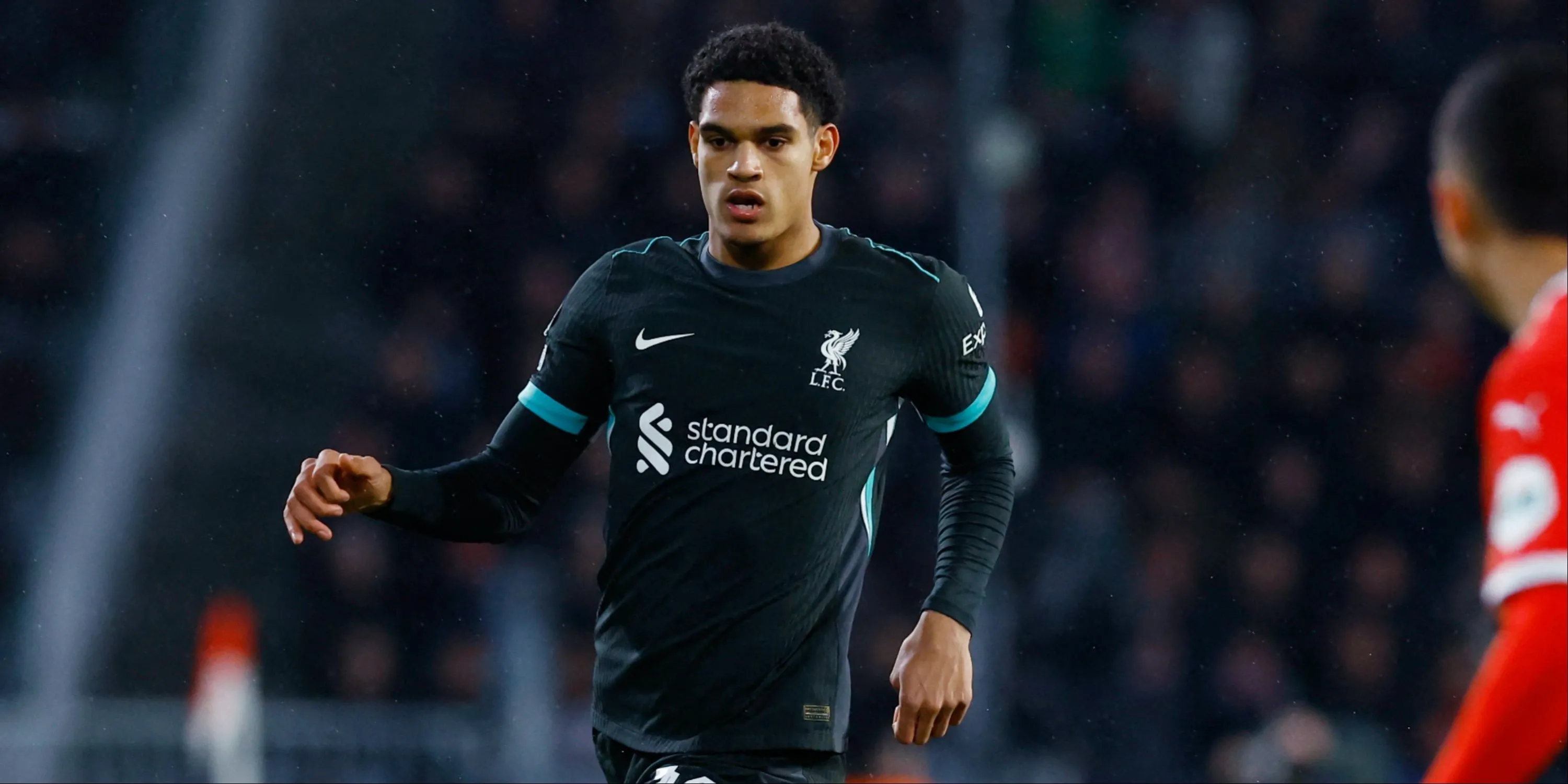 Trung vệ trẻ Jarell Quansah của Liverpool trong một trận đấu Ngoại hạng Anh