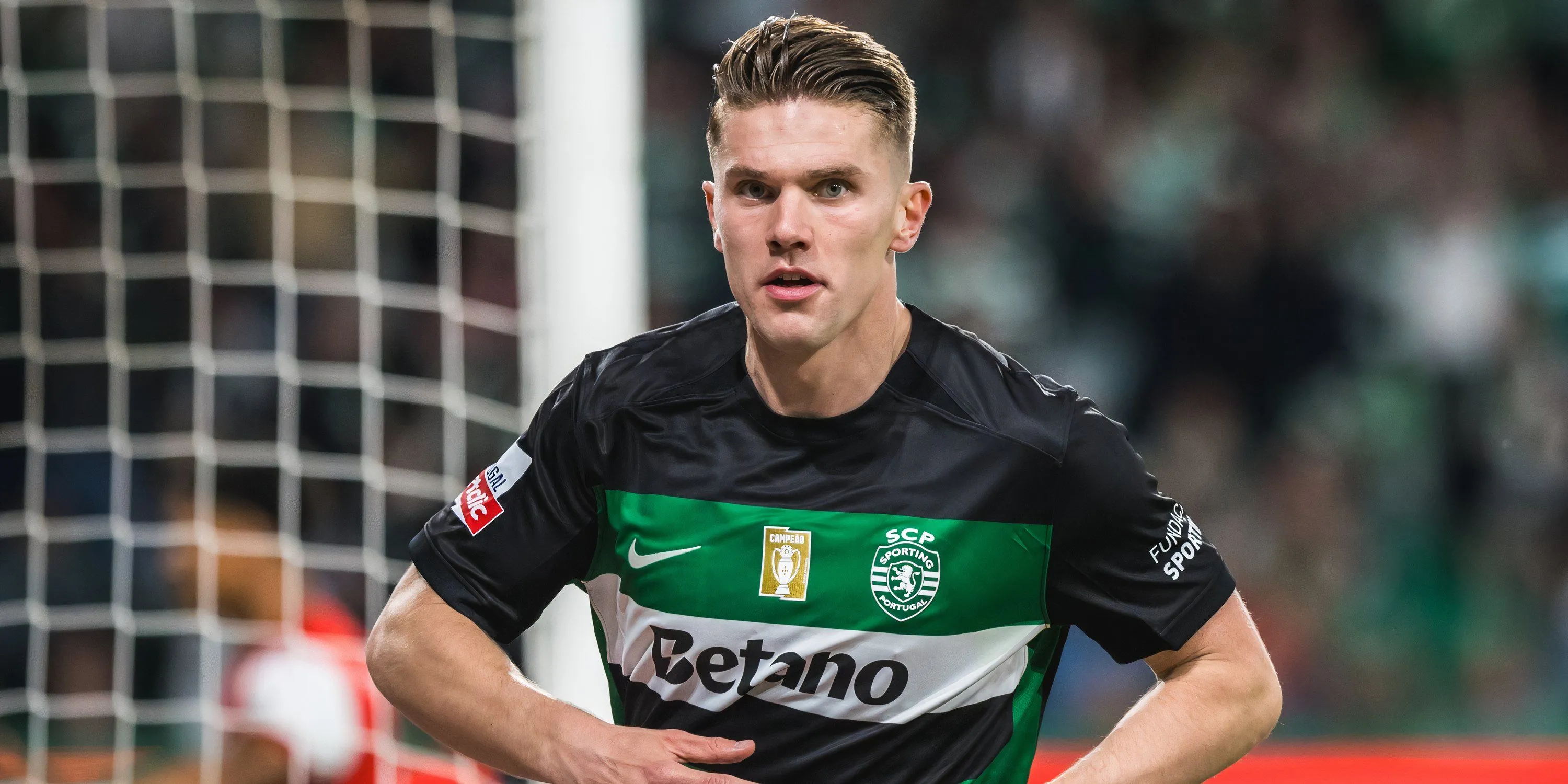 Viktor Gyokeres ăn mừng bàn thắng cùng Sporting Lisbon
