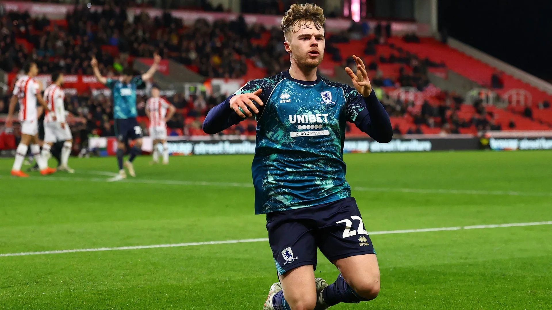 Cầu thủ Middlesbrough trên sân trong một trận đấu ở Championship