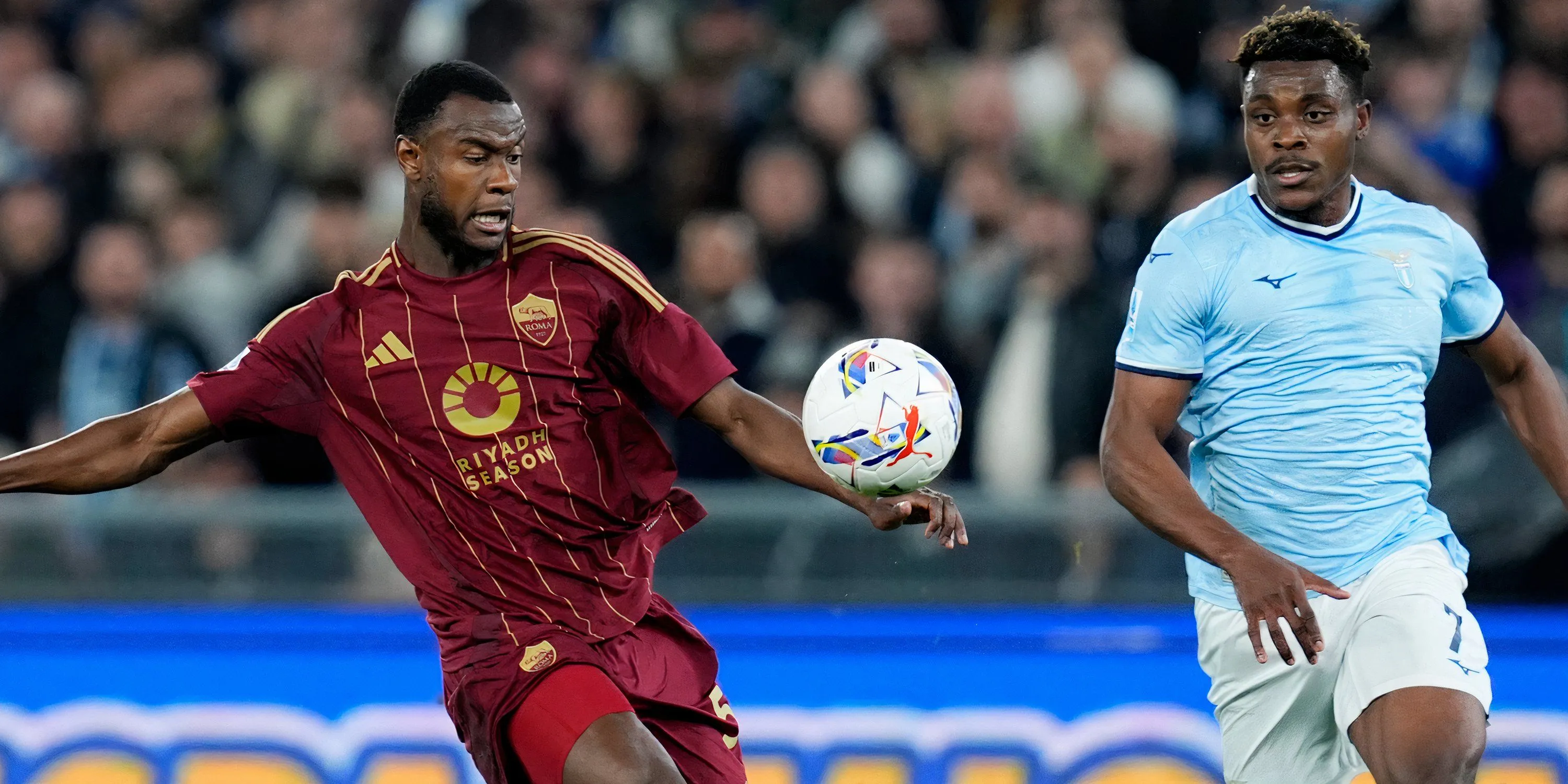 Evan Ndicka trong màu áo AS Roma, mục tiêu của Tottenham
