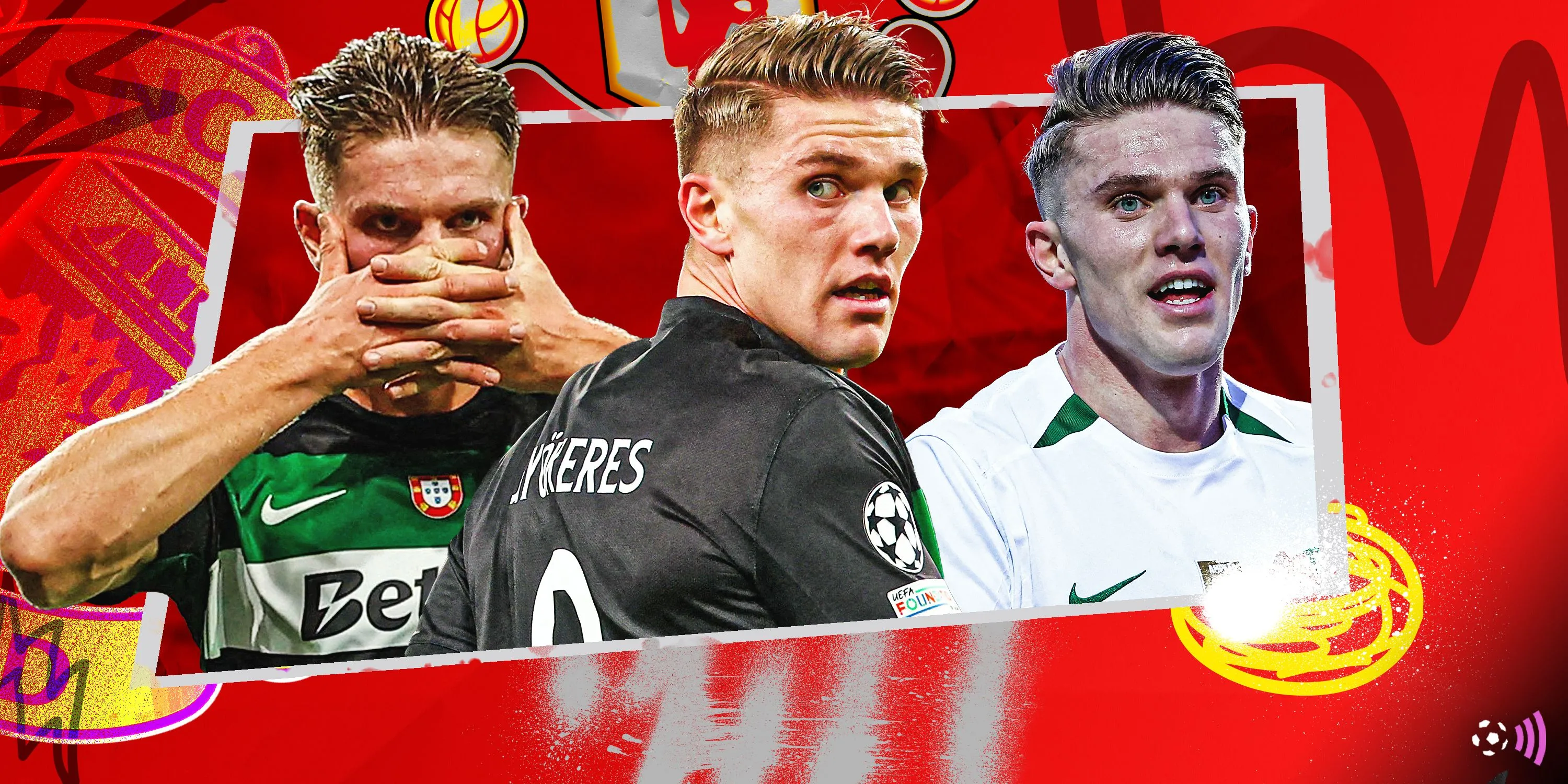 Viktor Gyokeres trong màu áo Sporting CP, mục tiêu của Man Utd