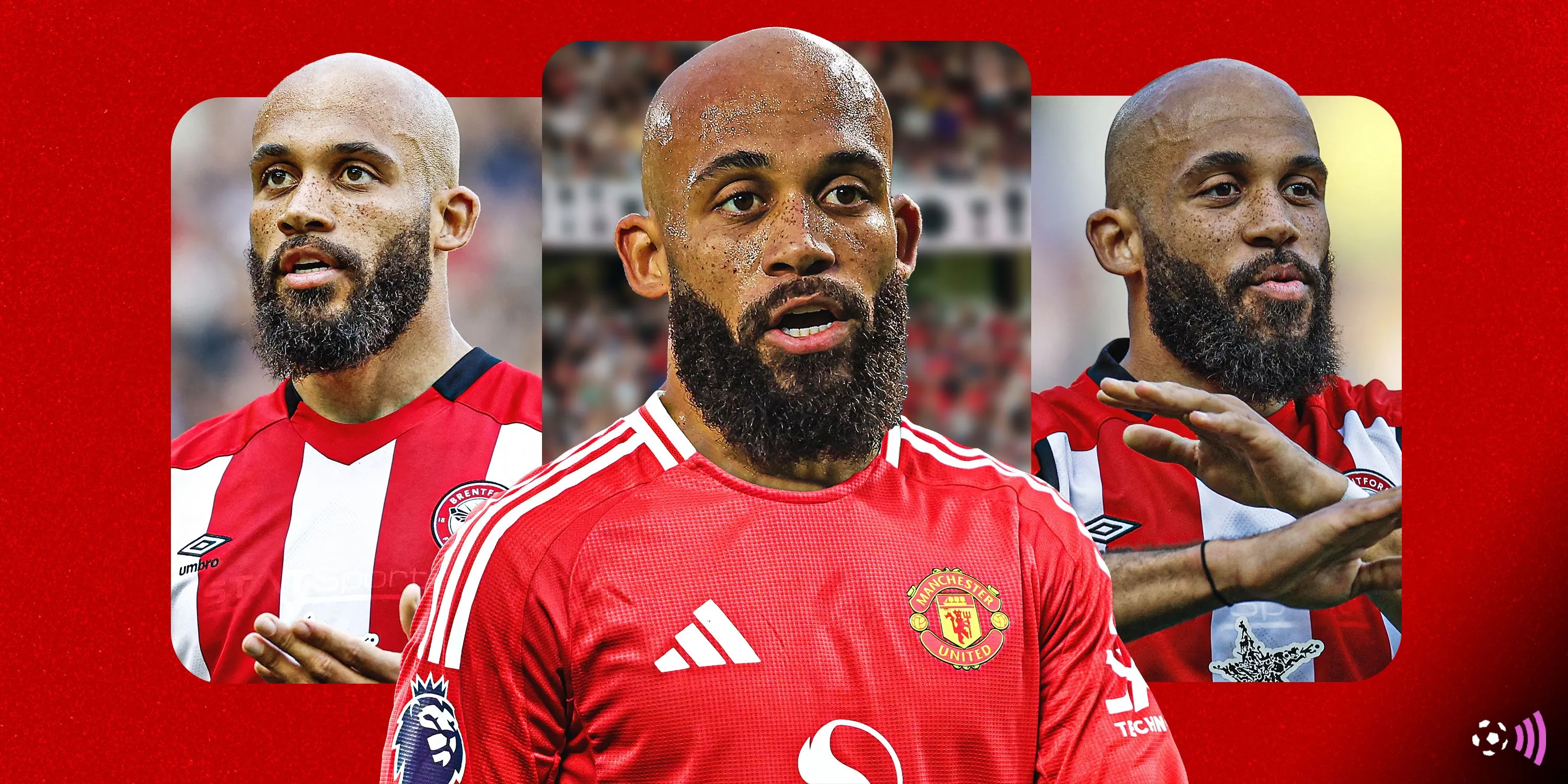 Bryan Mbeumo ăn mừng bàn thắng, tiền đạo Brentford sắp gia nhập Manchester United