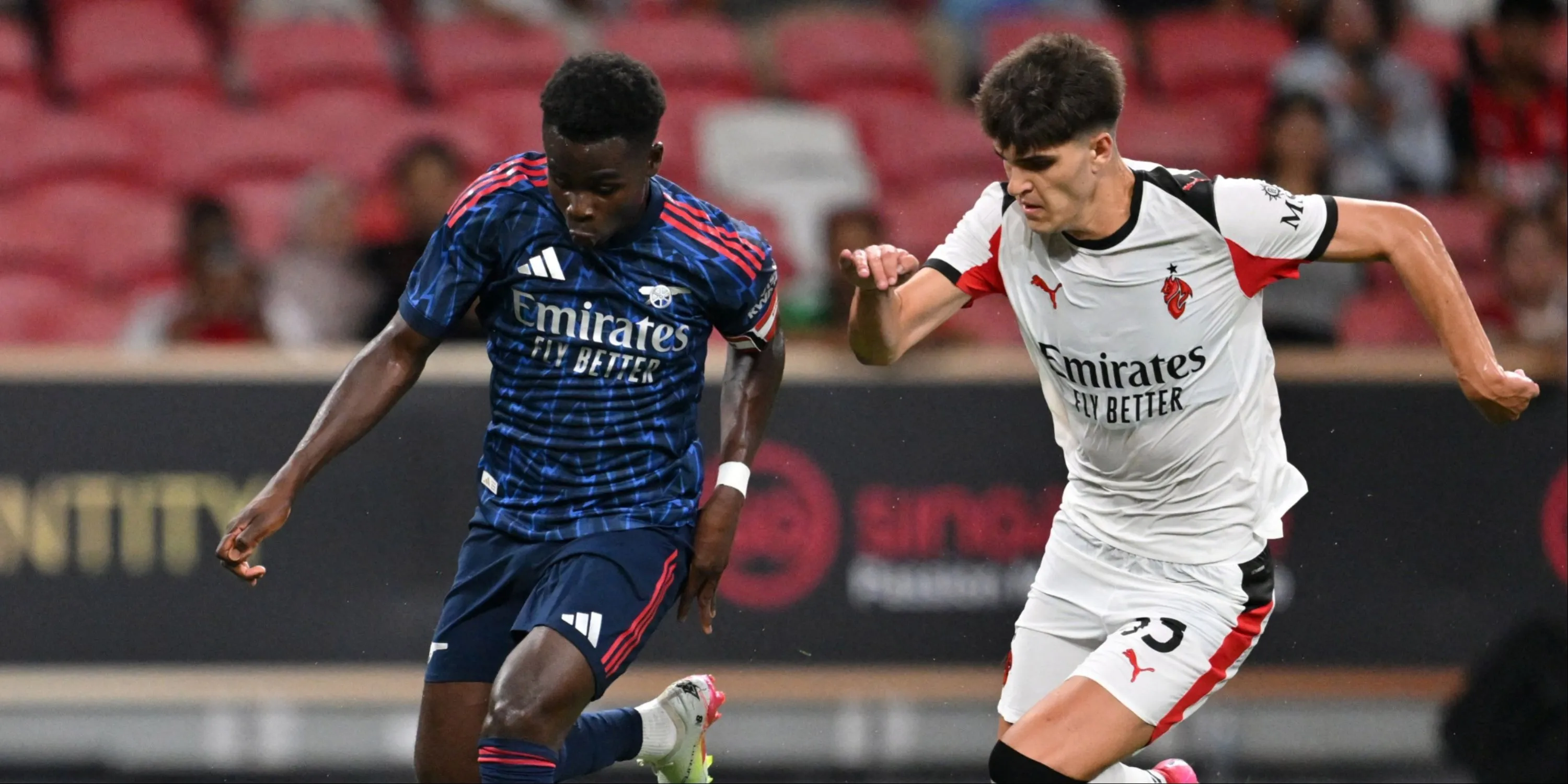 Bukayo Saka tỏa sáng trong trận giao hữu đầu mùa của Arsenal với AC Milan