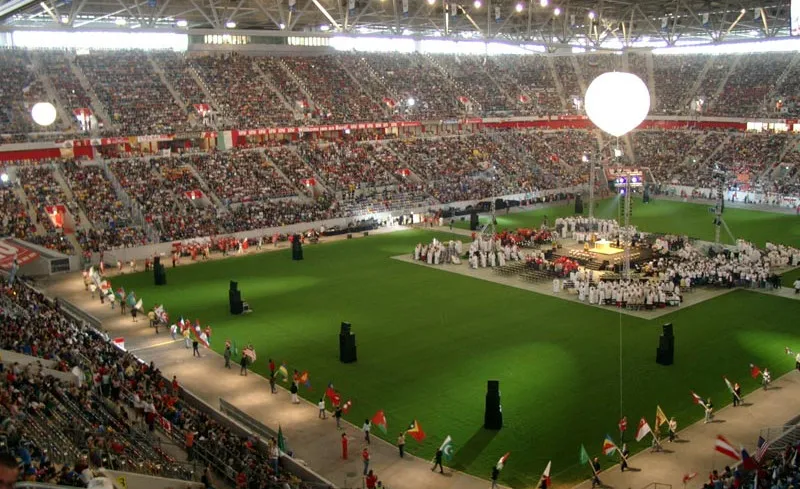 Không gian hoành tráng bên trong Merkur Spiel-Arena khi tổ chức sự kiện lớn