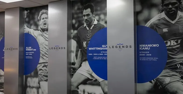 Khu vực hospitality sang trọng tại sân vận động Fratton Park