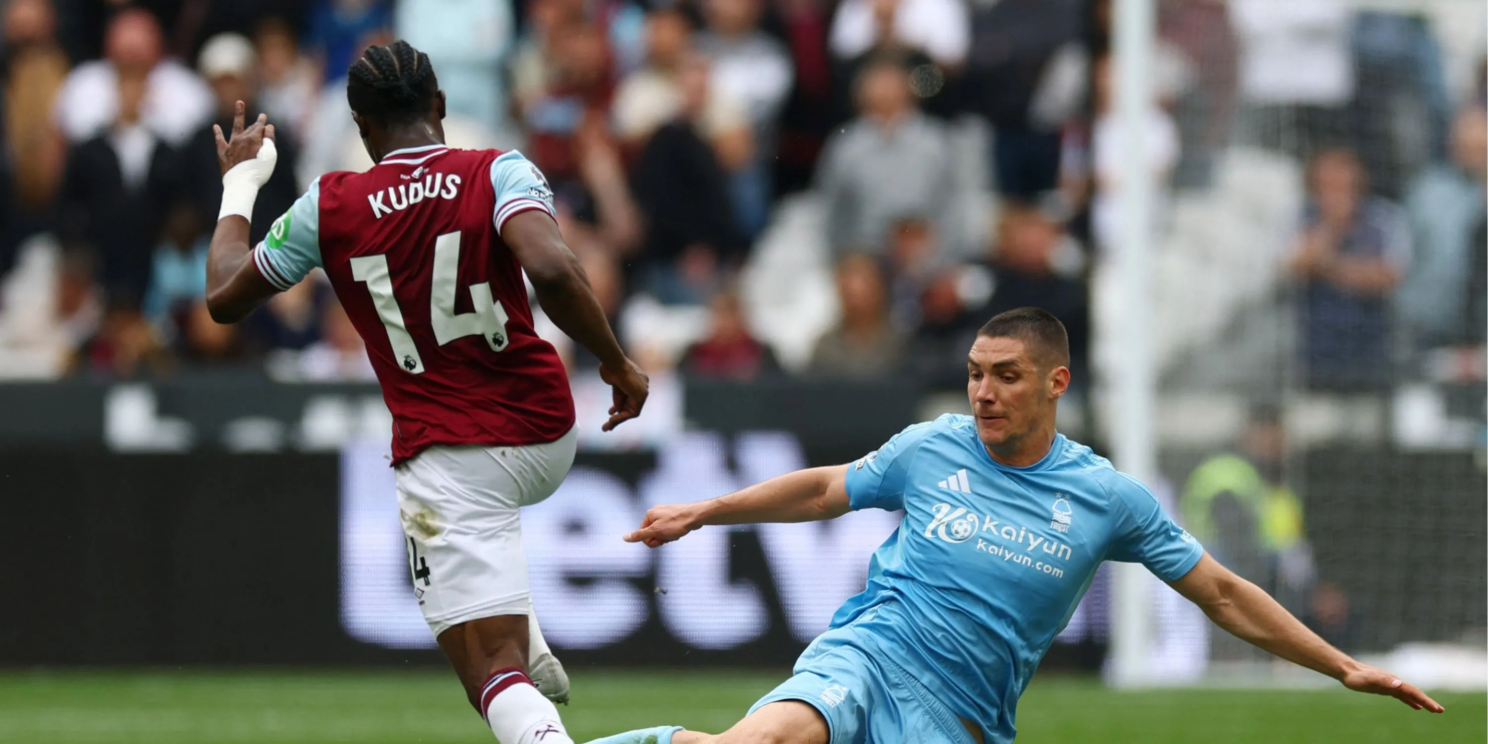 Mohammed Kudus trong màu áo West Ham United
