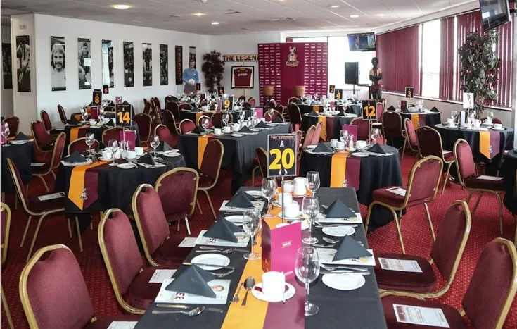 Phòng hospitality sang trọng tại sân vận động Valley Parade của Bradford City