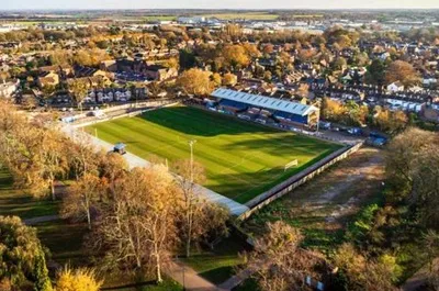 Sân The Walks nhìn từ trên cao, biểu tượng của bóng đá King's Lynn Town