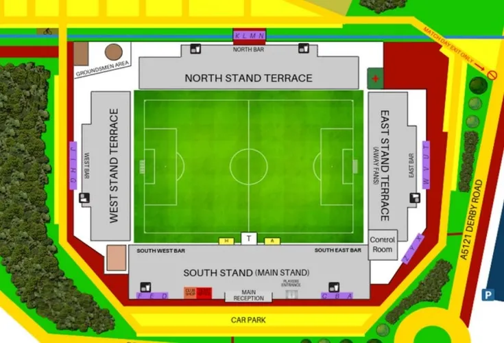 Sơ đồ bố trí chỗ ngồi tại Pirelli Stadium