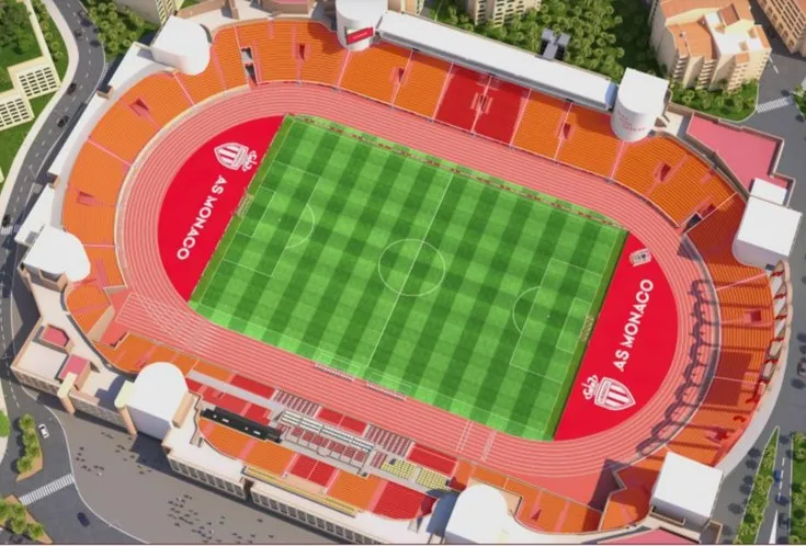Sơ đồ chỗ ngồi chi tiết của sân vận động Stade Louis II dễ dàng định vị các khu vực