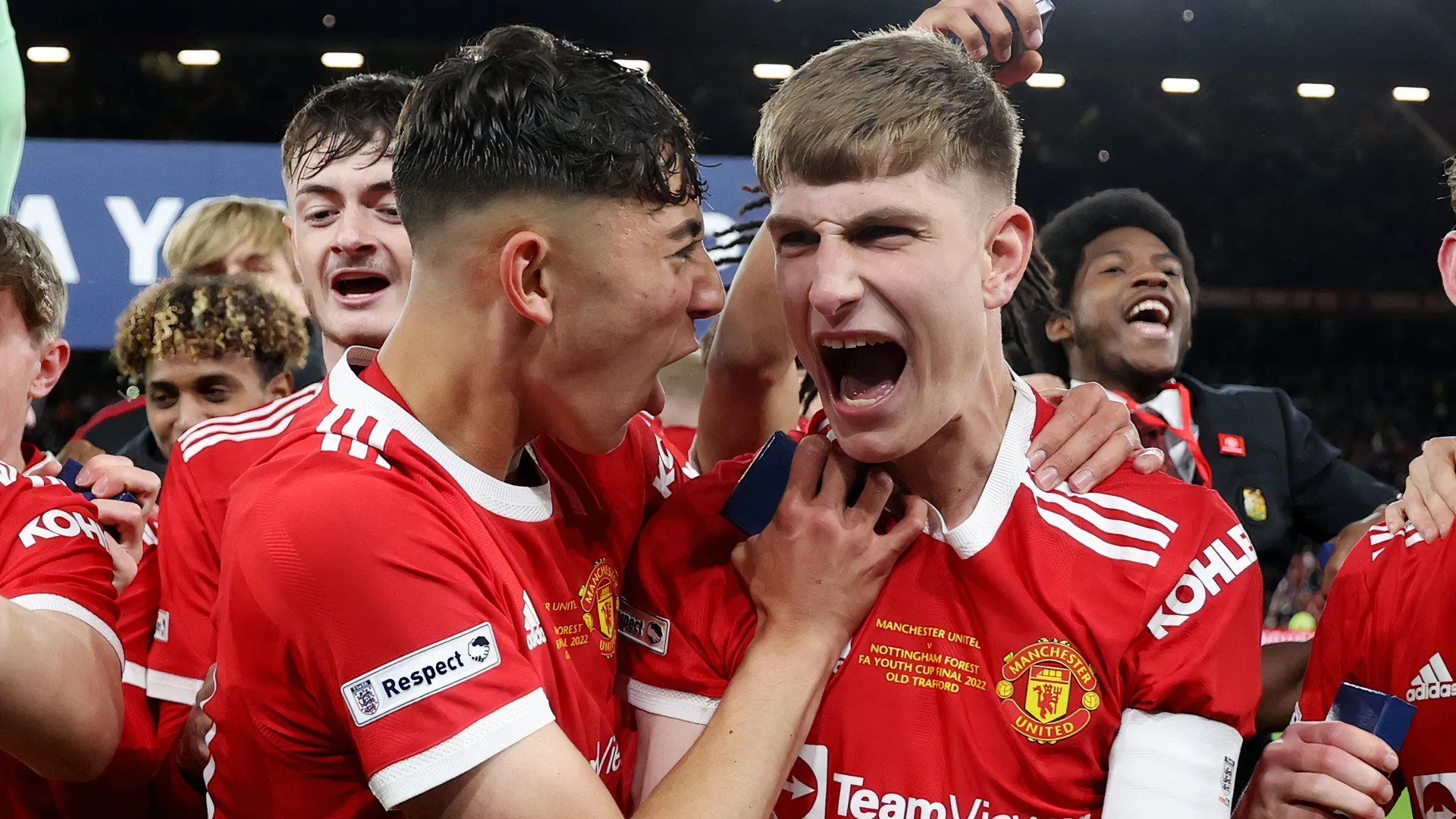 Sonny Aljofree, cầu thủ trẻ Manchester United, trong màu áo thi đấu.