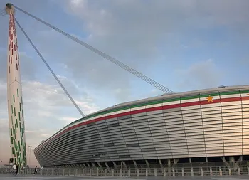 Toàn cảnh sân vận động Allianz Stadium, sân nhà hiện đại của câu lạc bộ Juventus tại Turin.