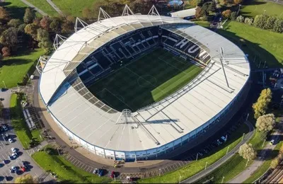 Tổng quan sân vận động MKM từ trên cao, biểu tượng của Hull City AFC