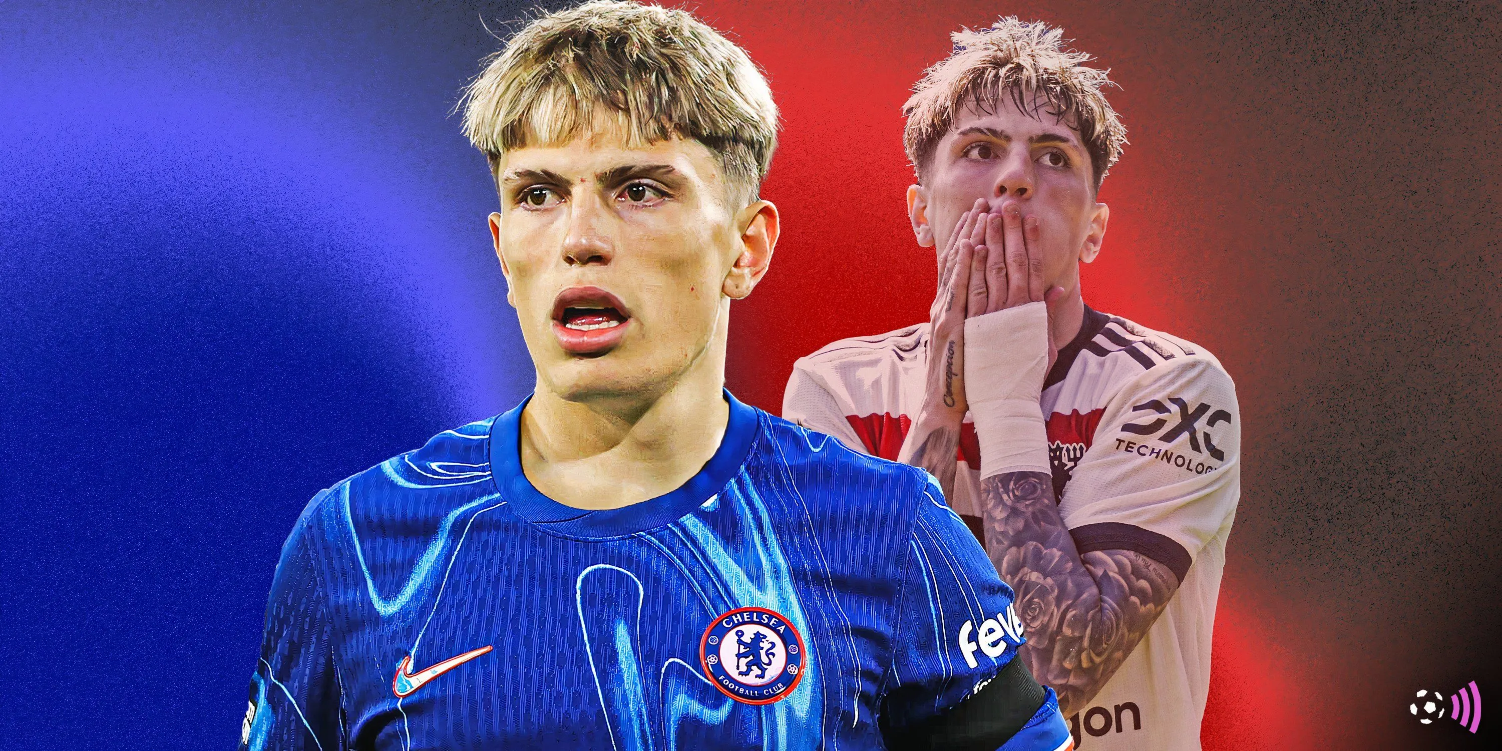 Alejandro Garnacho trong màu áo Manchester United được liên hệ chuyển đến Chelsea