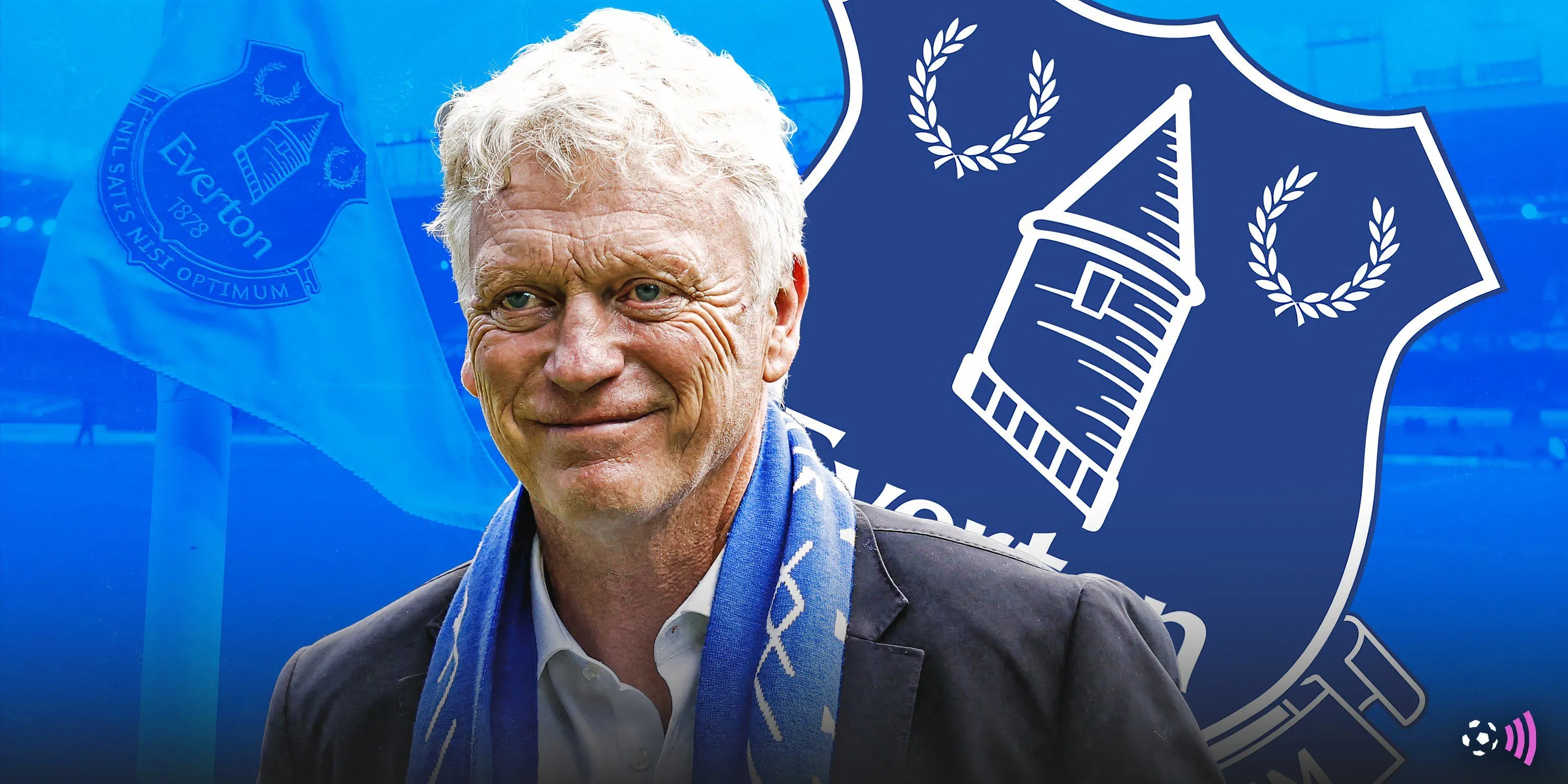 Huấn luyện viên David Moyes của Everton trên sân vận động Goodison Park.