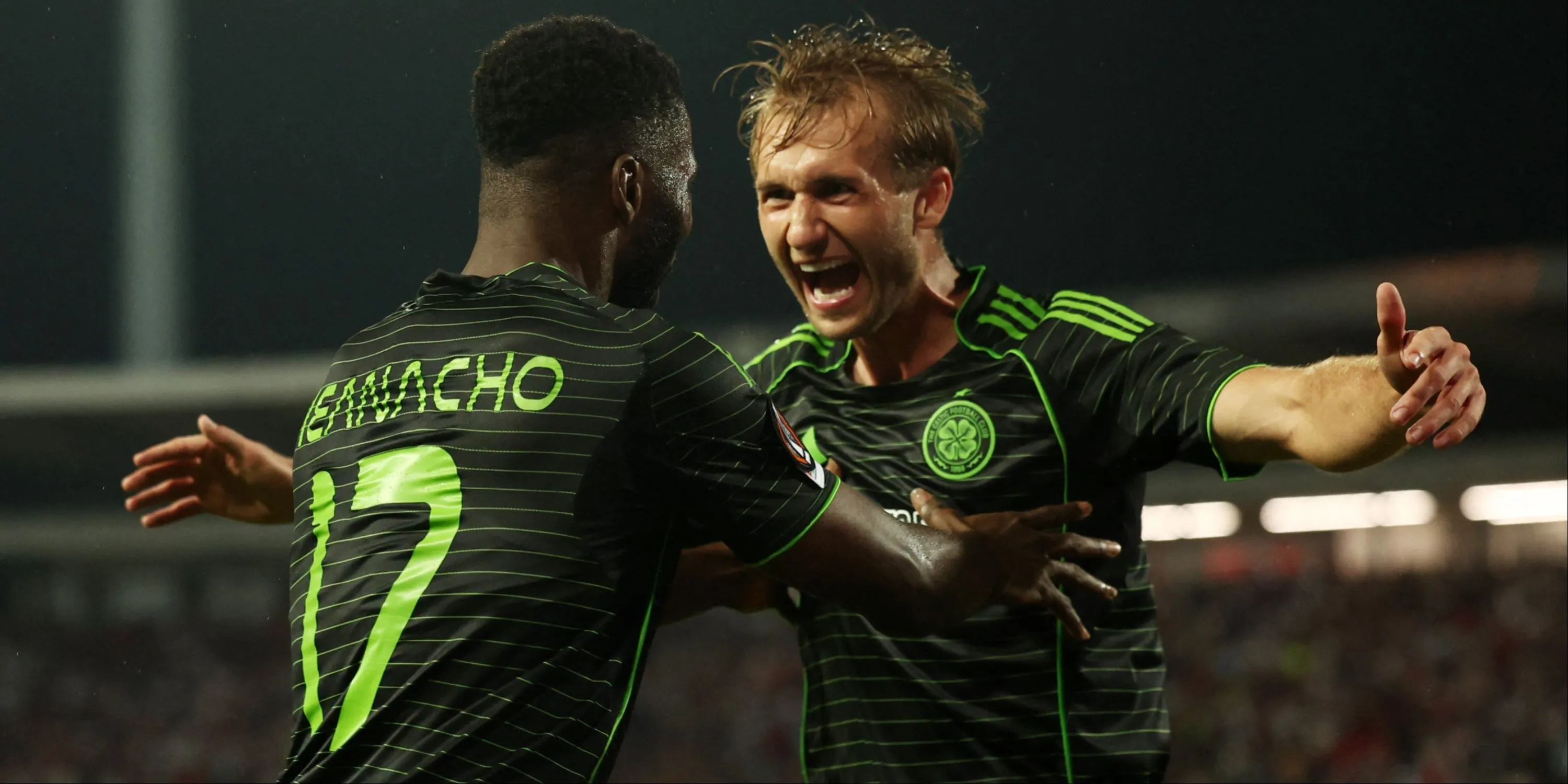 Benjamin Nygren ăn mừng trong màu áo Celtic, minh họa tầm ảnh hưởng tấn công của anh