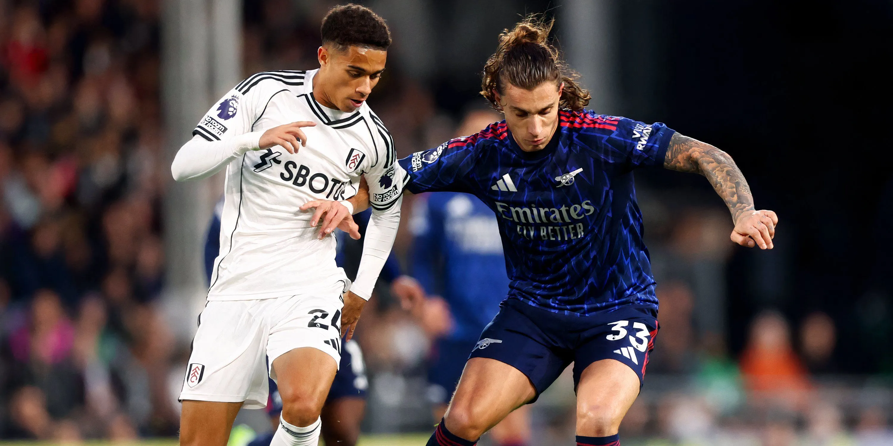 Riccardo Calafiori trong màu áo Arsenal