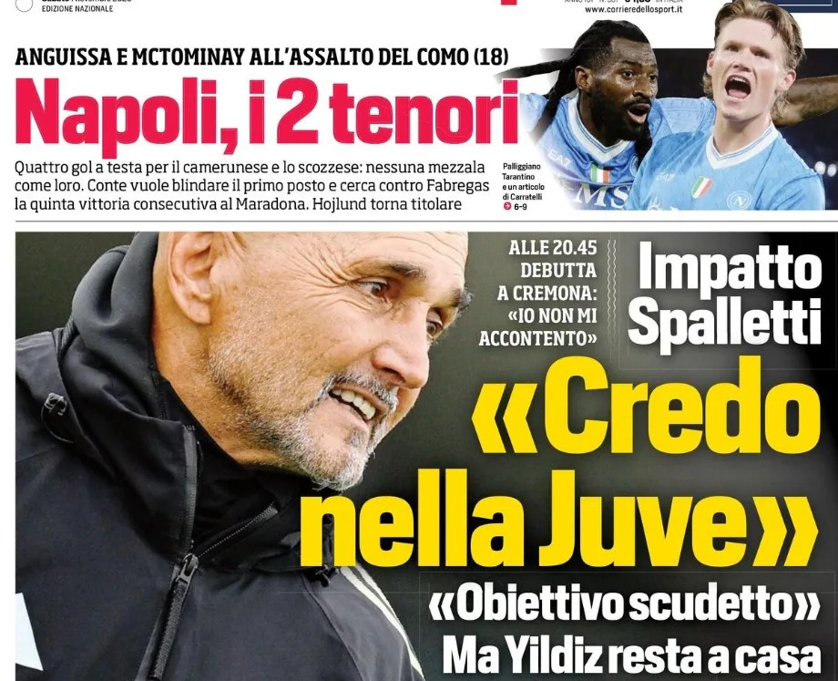 Spalletti khao khát danh hiệu Scudetto, Anguissa và McTominay tỏa sáng